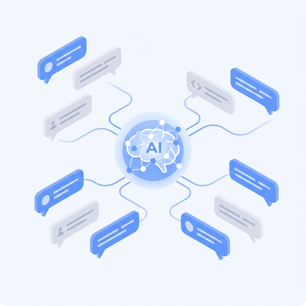 AI customer support handles multiple conversations simultaneously with intelligent routing