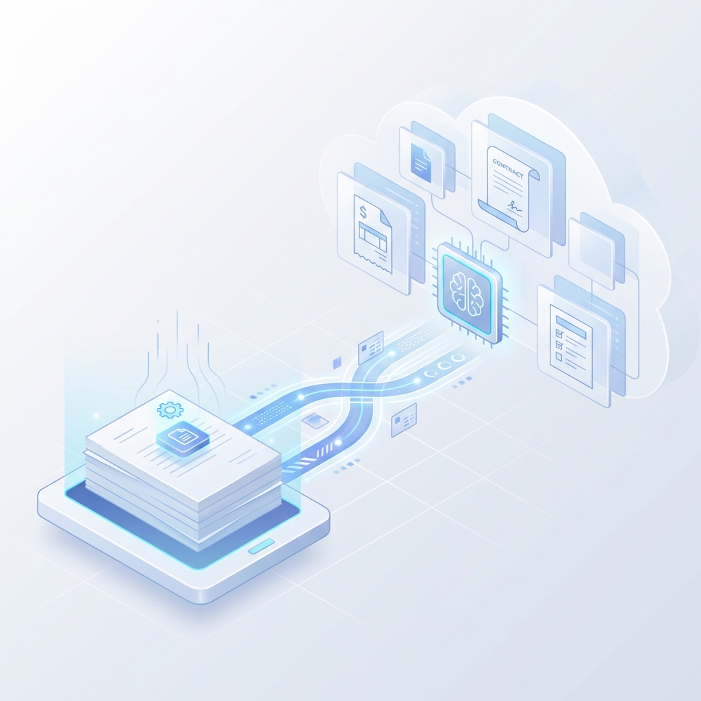 AI-powered document processing transforms physical documents into organized digital data